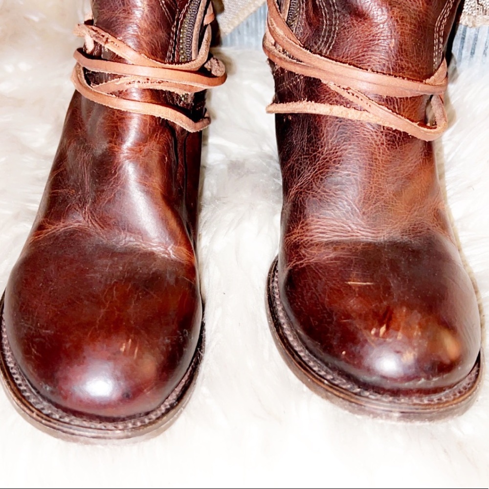 FREEBIRD Coal Lace Up Boot in Cognac Leather - Picture 5 of 9